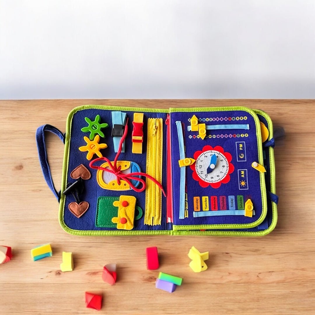 Montessori Dress-Up Busy Book — Large Folding Skills Activity Pages