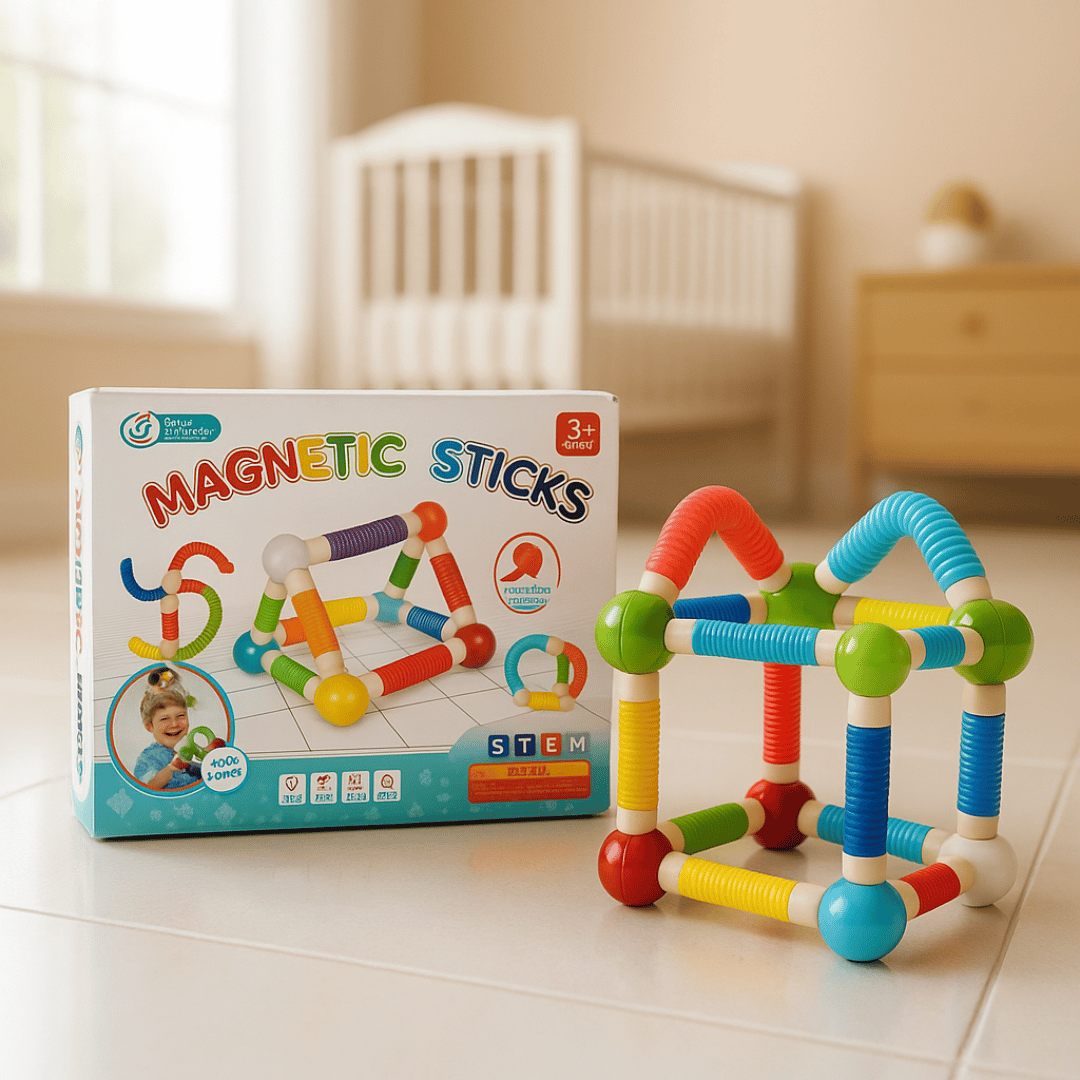Stretchy Pop-Tube Magnetic Sticks — STEM Building & Sensory Set