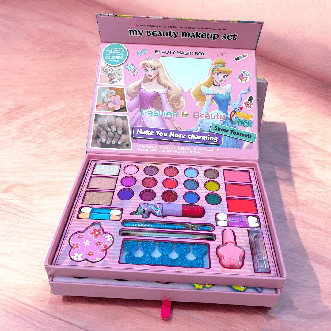 Kids Makeup Kit with Hair & Nail Accessories — All-in-One