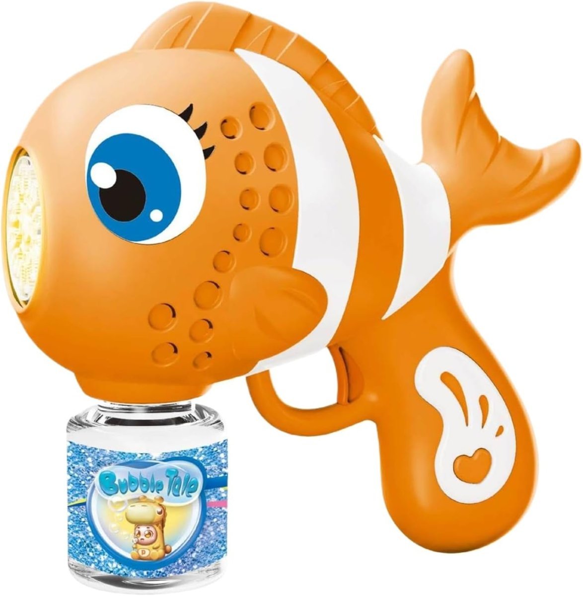 Automatic Fish Bubble Gun — Light-Up Bubble Maker Blaster for Kids