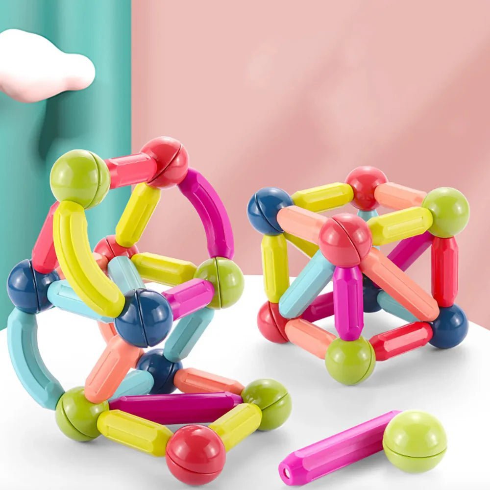 64-Piece STEM Magnetic Rods & Balls Building Kit