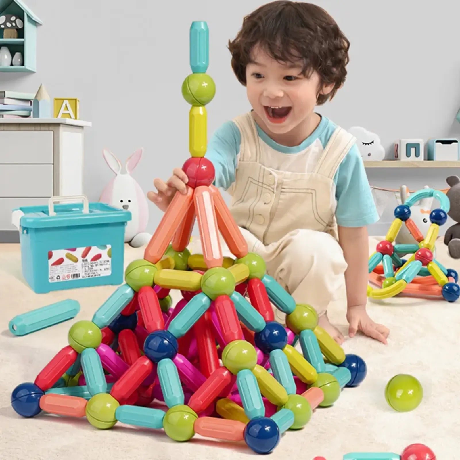 Magnetic Stick Building Blocks — 36-Piece STEM Construction Set