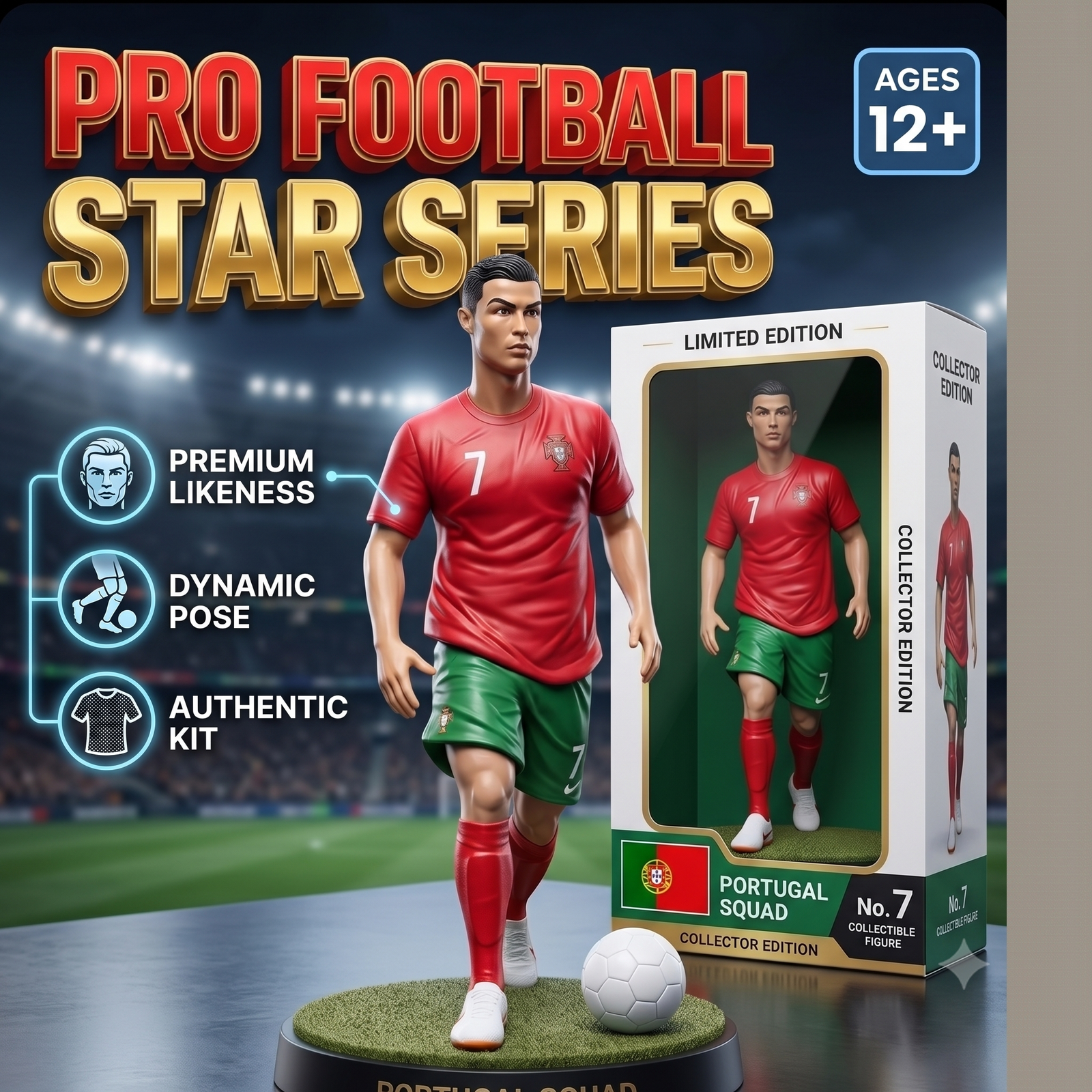 Football Superstar Action Figure — Collectible Player