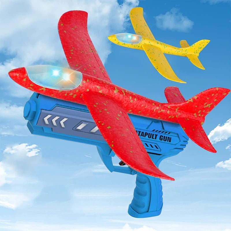 Foam Plane Launcher — Outdoor Catapult Glider Set