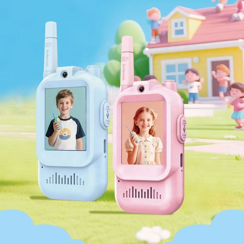 Rechargeable Kids Video Walkie-Talkies — 2-Pack with Camera