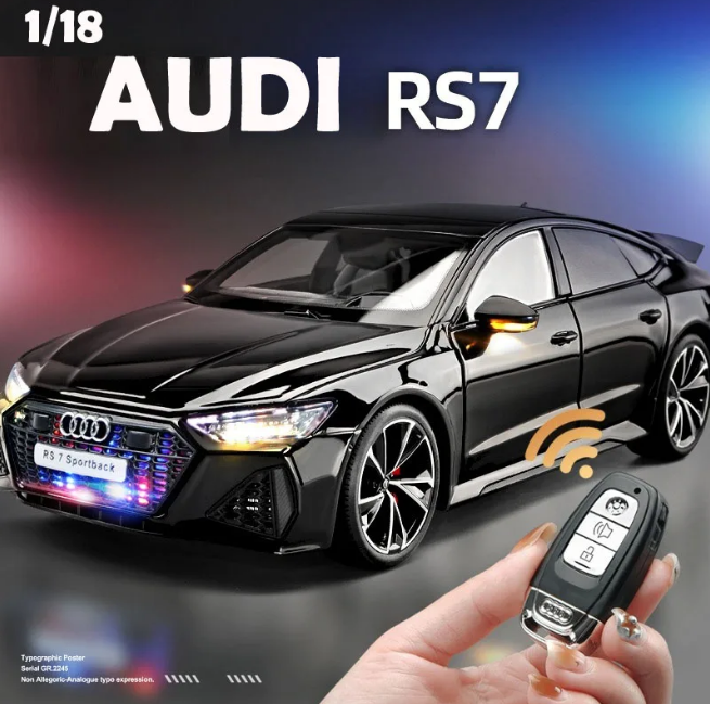 Audi RS 7 Sportback Diecast Car — 1:18 Metal Model with Remote